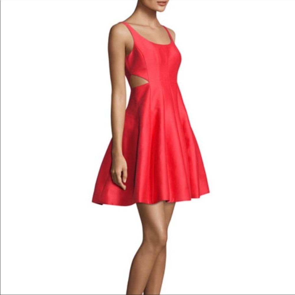 Halston Heritage Silk Dress with Cutout Details